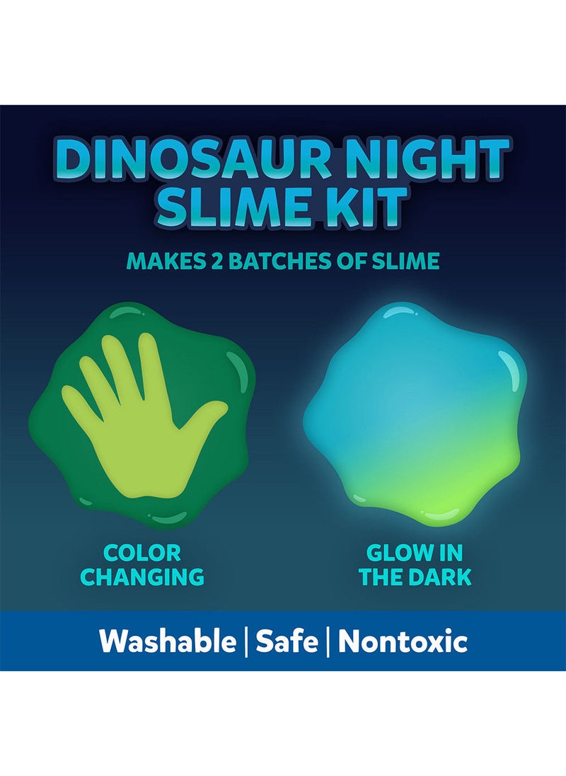 ELMER'S - Elmer’s Glue Slime Kit Dinosaur Night includes Color changing and Glow-in-the-Dark Glues, Magical Liquid, and Confetti Slime Activators - Image 1