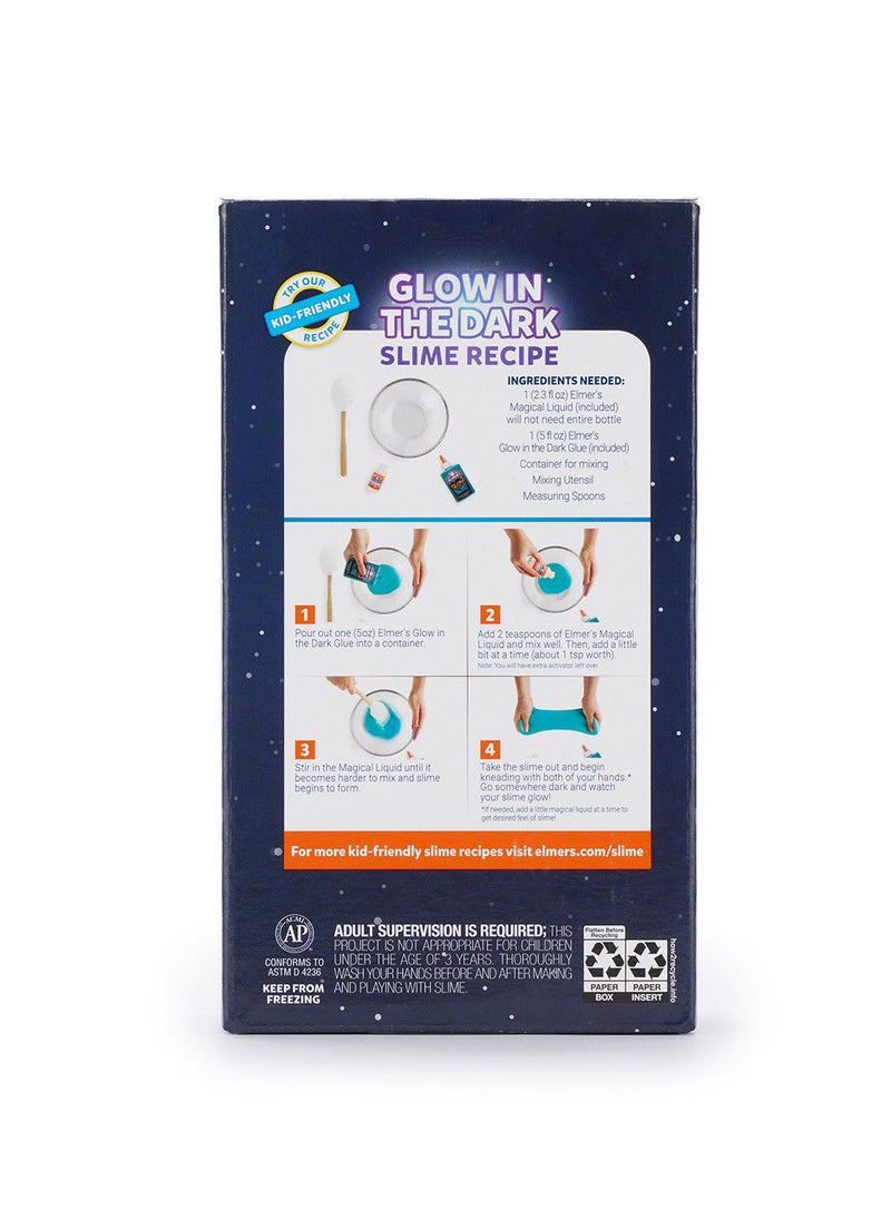ELMER'S - Elmer’s Glue Slime Kit Dinosaur Night includes Color changing and Glow-in-the-Dark Glues, Magical Liquid, and Confetti Slime Activators - Image 1