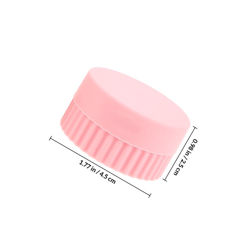 4pcs Silicone Travel Jars With Lids Portable Organizer Reusable Travel Accessories Makeup Cream Empty Lotion Jar Cosmetic For Toiletries - Image 2