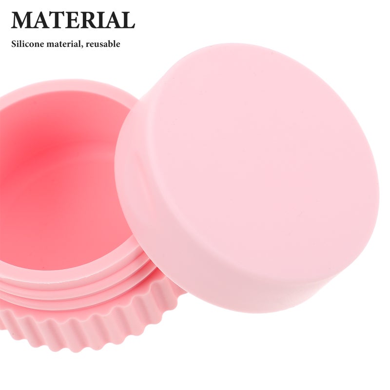 4pcs Silicone Travel Jars With Lids Portable Organizer Reusable Travel Accessories Makeup Cream Empty Lotion Jar Cosmetic For Toiletries - Image 3