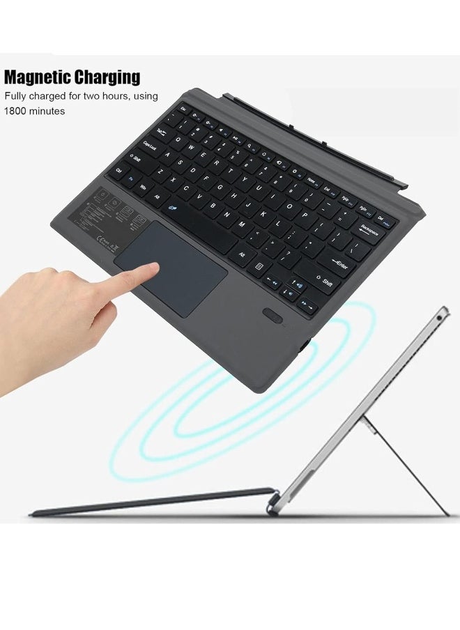 Generic - Wireless Keyboard, Magnetic Absorption Slim Bluetooth Keyboard Multifunctional Scissors Feet Trackpad for Surface Pro 3/4/5 Tablet - Image 1