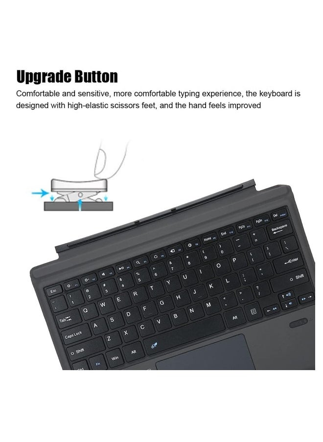 Generic - Wireless Keyboard, Magnetic Absorption Slim Bluetooth Keyboard Multifunctional Scissors Feet Trackpad for Surface Pro 3/4/5 Tablet - Image 1