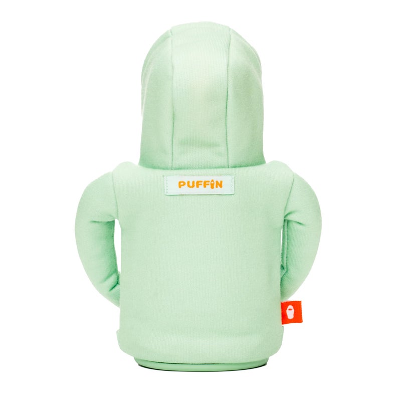 PUFFIN Puffin - The Hoodie Beverage Jacket - 12 oz Insulated Can Cooler - Beer Bottle & Soda Can Insulator  Keep Drinks and Beverages Cold  Seafoam/Apricot - Image 3