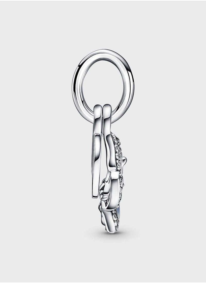 PANDORA Blue Butterfly & Quote Double Dangle Charm - Image 3