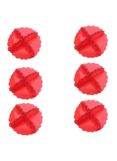 VICHAXAN Vichaxan Washing Machine Ball Laundry Dryer Wash Without Detergent 6pcs Red  - Image 1