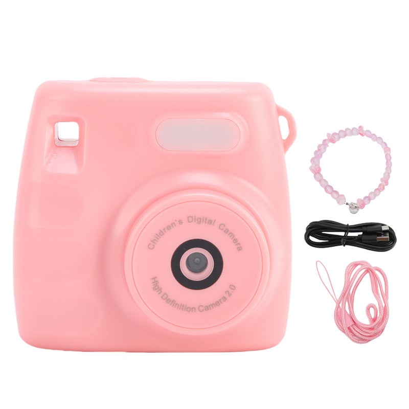 Digital Camera for Photography 48MP 1080P HD Rainproof USB Travel Digital Camera with Flash for Teens Students Pink - Image 1