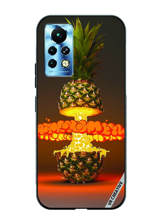 VR CREATIVE Protective Case Cover For Infinix Note 11 Pro Fire Pineapple Design Multicolour - Image 1