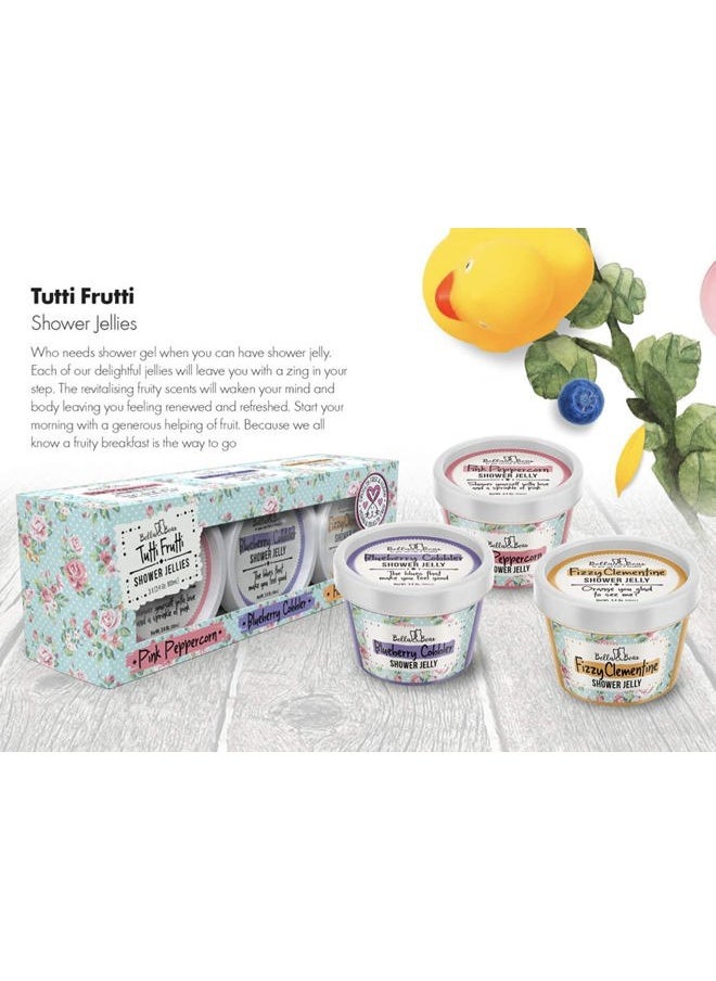Bella and Bear - Bella & Bear Tutti Frutti Shower Jellies, Cute Gifts for Teenage Girls and Tweens, Pack of 3 x 3oz - Image 1