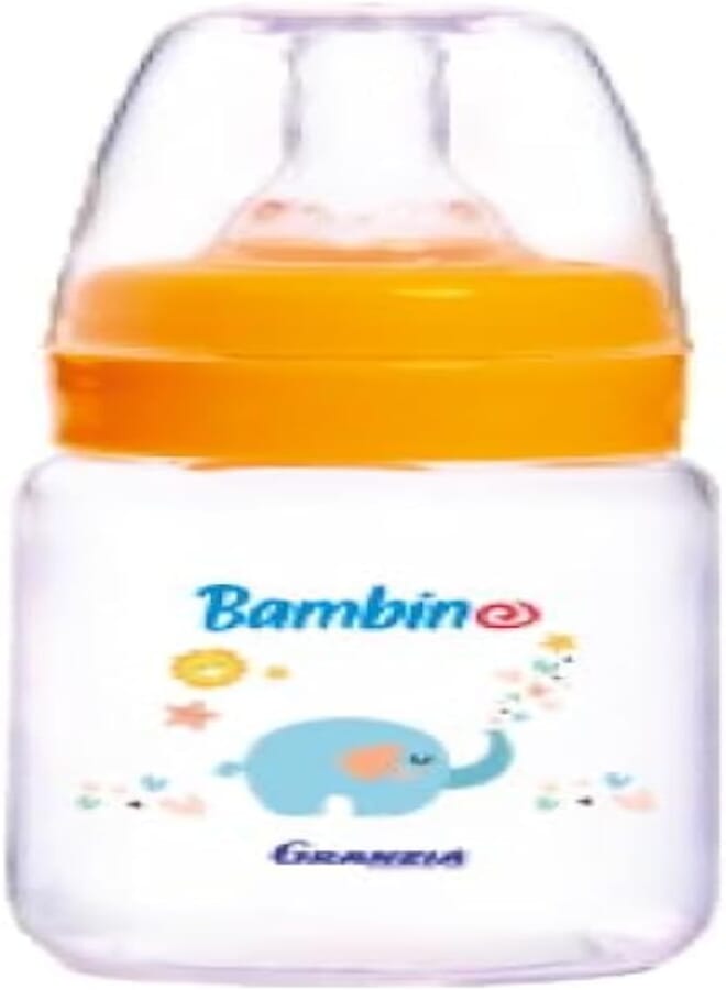 Granzia Bambino Classic Baby Feeding Bottle Orange 100 ML