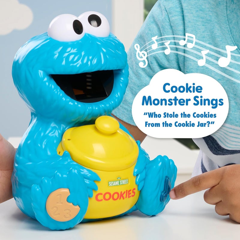 Just Play Sesame Street Cookie's Counting Jar, 12-Pieces, 20+ Phrases and Sounds, Learning and Education, Kids Toys for Ages 2 Up - Image 2