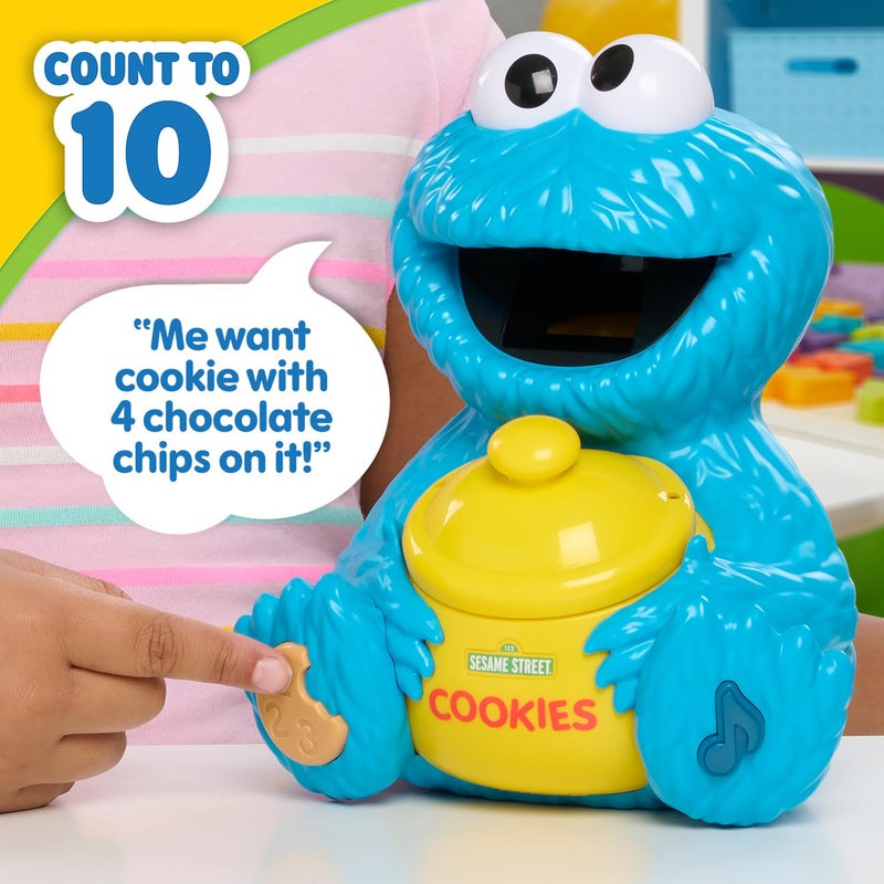 Just Play Sesame Street Cookie's Counting Jar, 12-Pieces, 20+ Phrases and Sounds, Learning and Education, Kids Toys for Ages 2 Up - Image 3