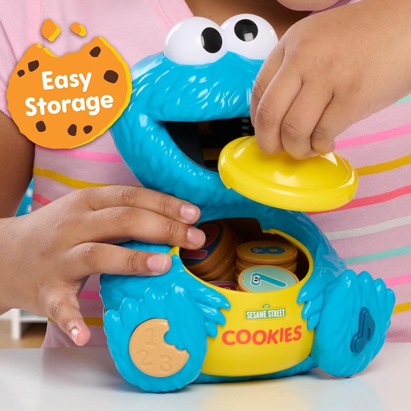 Just Play Sesame Street Cookie's Counting Jar, 12-Pieces, 20+ Phrases and Sounds, Learning and Education, Kids Toys for Ages 2 Up - Image 4
