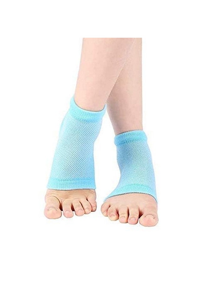 Click2shop Silicone Gel Heel Socks for Cracked Heels - Moisturizing Foot Care Cushion with Spa Botanical Gel Pad - Unisex Free Size, Blue Botanical Jojoba Lavender - Image 2
