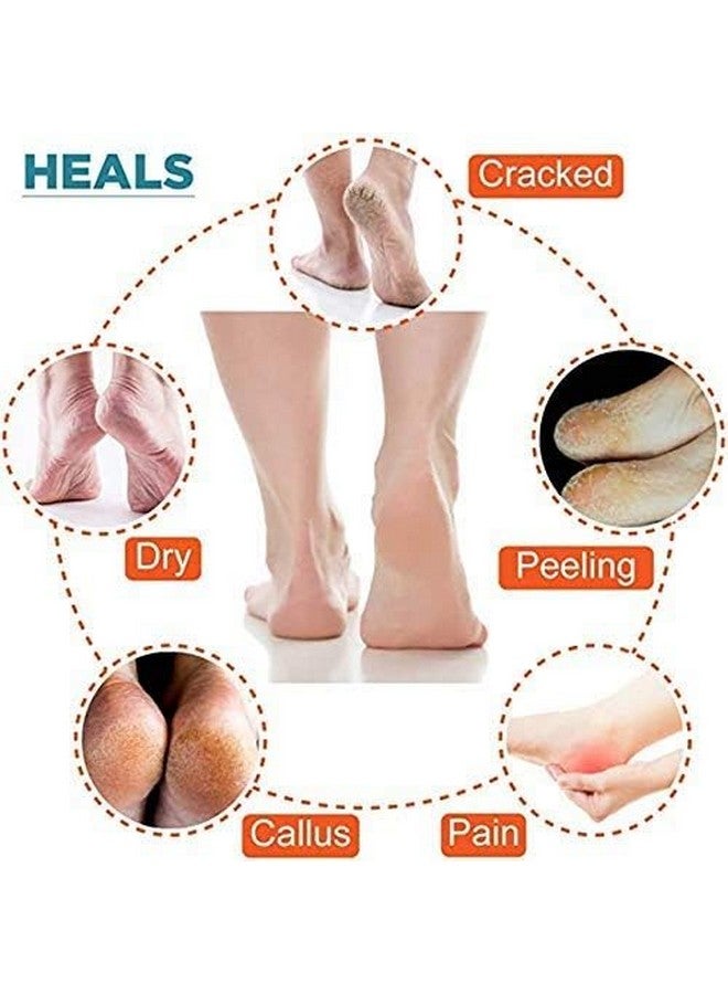 Click2shop Silicone Gel Heel Socks for Cracked Heels - Moisturizing Foot Care Cushion with Spa Botanical Gel Pad - Unisex Free Size, Blue Botanical Jojoba Lavender - Image 5