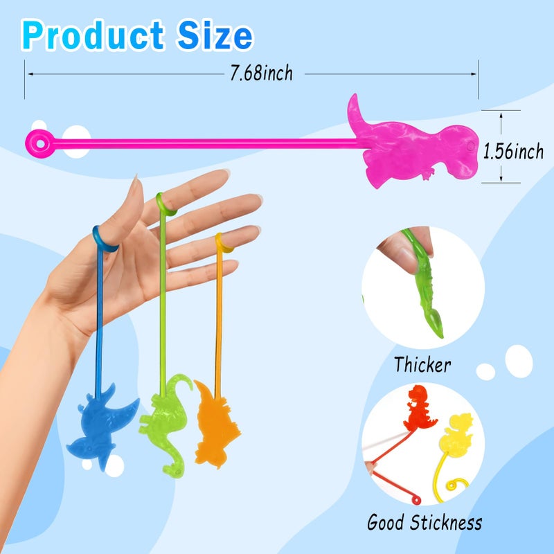 Genuvi Dinosaur Sticky Hands Bulk 36 PCS Dinosaur Party Favors for Kids Stretchy Dino Sticky Hand Toy Goodie Bag Stuffers Fillers Treasure Box Toys for Classroom Prizes Carnival Birthday Party Supplies Gifts - Image 1