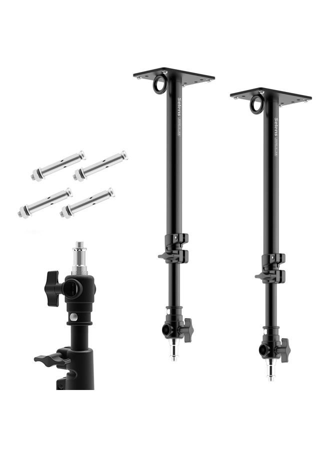 Meking Selens Photography Camera Wall Mount Boom Arm, Ceiling Wall Mounting Up to 22inch for Photo Video Studio Strobe Light, Softbox, Overhead Mount, with 3/8 1/4 Thread, 2 Pack - Image 1