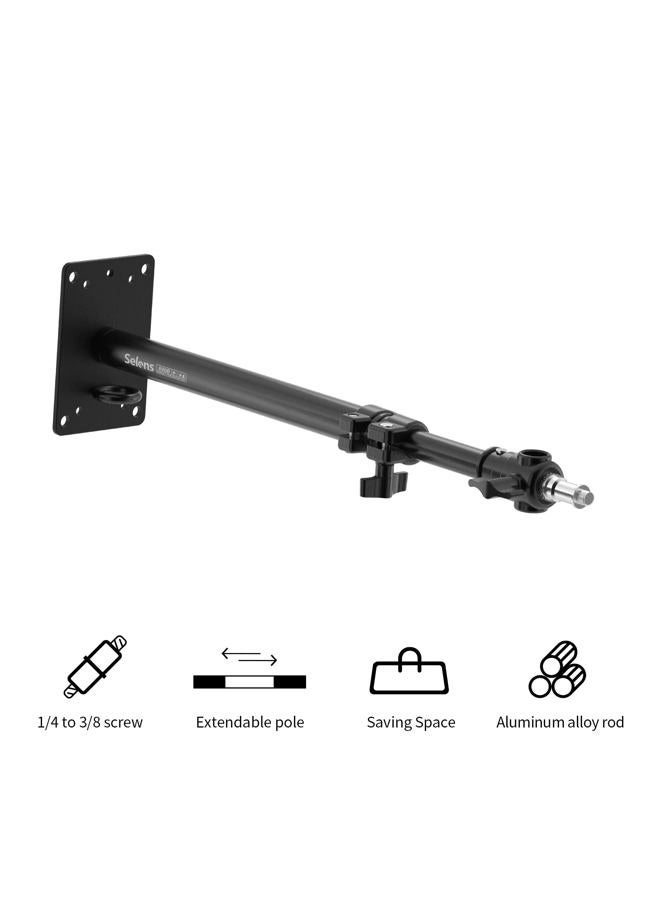 Meking Selens Photography Camera Wall Mount Boom Arm, Ceiling Wall Mounting Up to 22inch for Photo Video Studio Strobe Light, Softbox, Overhead Mount, with 3/8 1/4 Thread, 2 Pack - Image 2