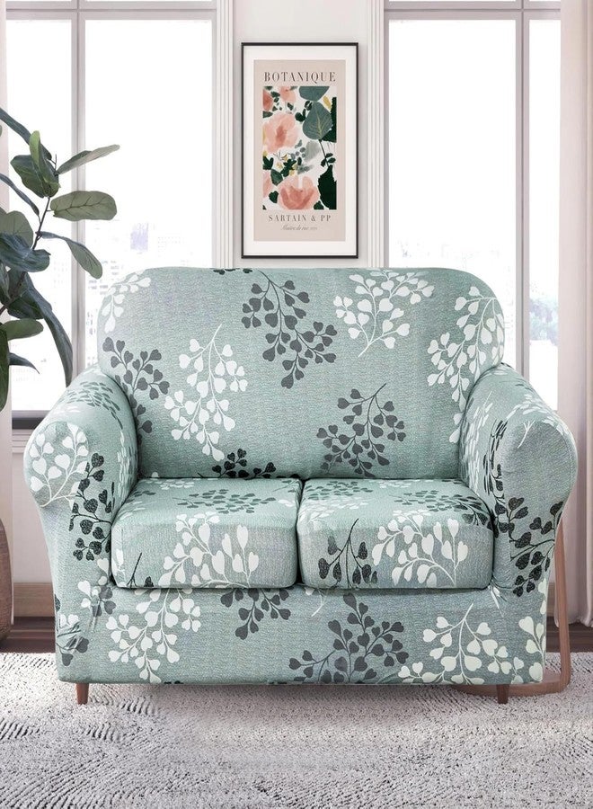 Lamberia Printed Sofa Cover for 2 Cushion Couch High Stretch Sofa Slipcovers 3 Piece Loveseat Slipcover with Two Separate Cushion Covers Elastic Bottom Floral Pattern (Fall, Loveseat) - Image 2