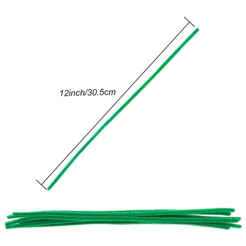 Caydo 200 Pieces Green Pipe Cleaners for St. Patrick's Day Decorations, Craft Chenille Stems for Kids DIY Art Craft Projects (6 mm x 12 inch) - Image 4