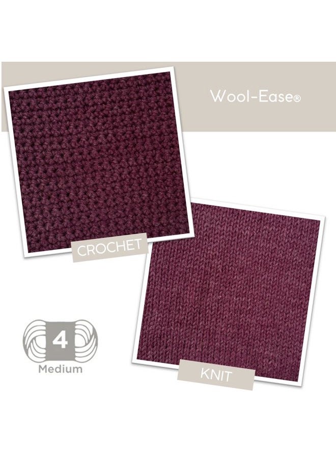 Lion Brand Yarn Wool-Ease Yarn, Worsted-Weight Yarn for Knitting and Crocheting, 1 Pack, Dark Rose Heather - Image 5