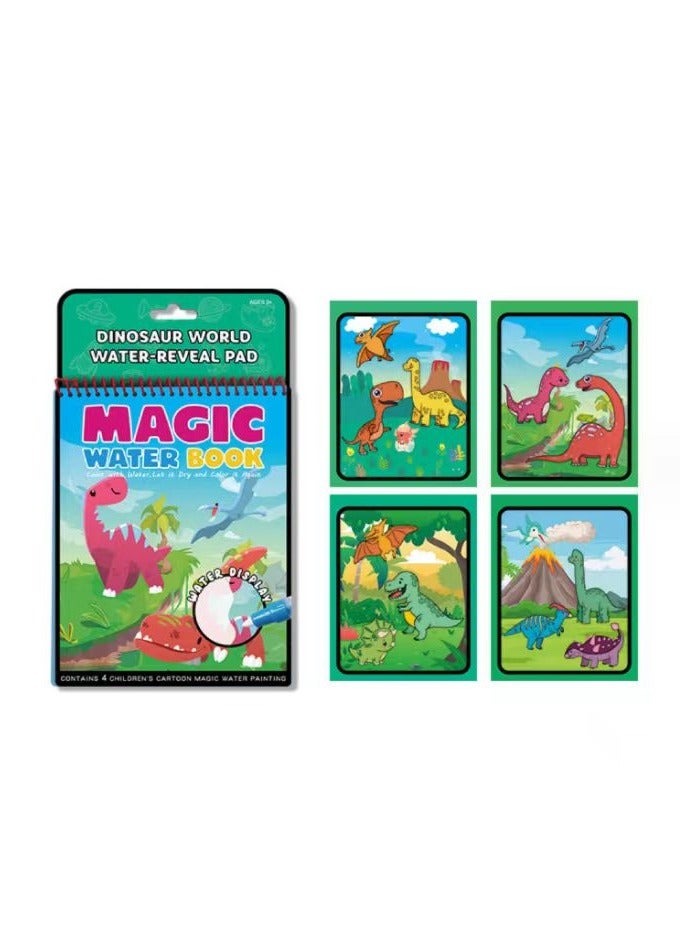 Nariele Magic Cartoon Clear Water Children's Creative DIY Magic Water Album Reusable Graffiti Book