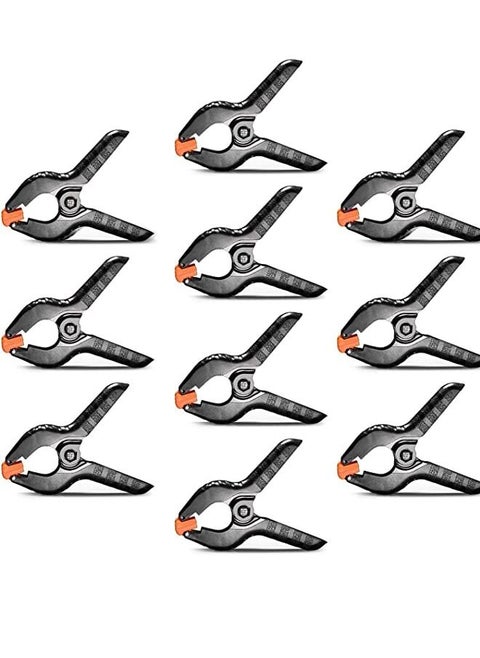 Padom Spring Clamps 10pcs Nylon Toggle A Clamp Clip Tips DIY Tool Set for Photography Studio Plate DIY Lighting Background Woodworking Gluing