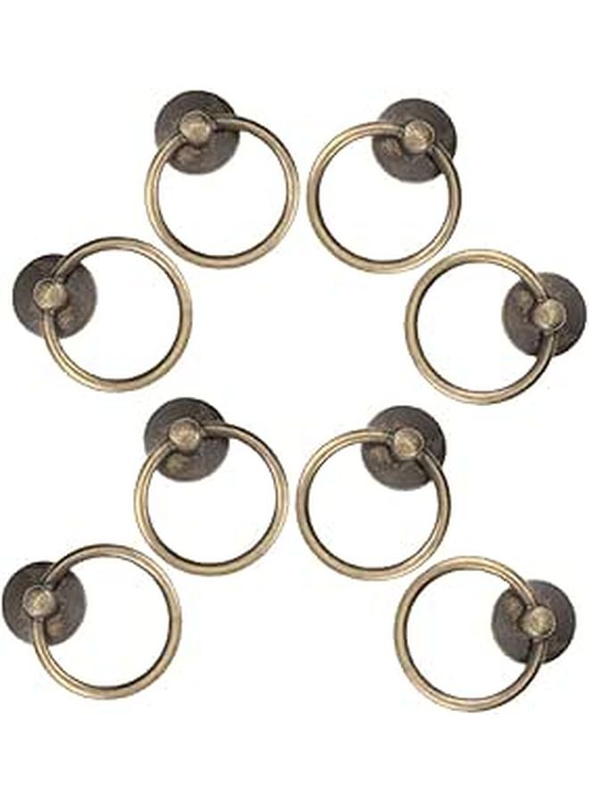 Antique Copper Metal Drawer Pull Handles 8PCS Rustic Kitchen Cabinet Hardware - Image 1