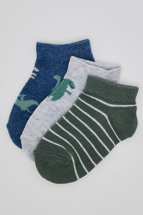 أر أند بي 3 Pack Printed Ankle Socks