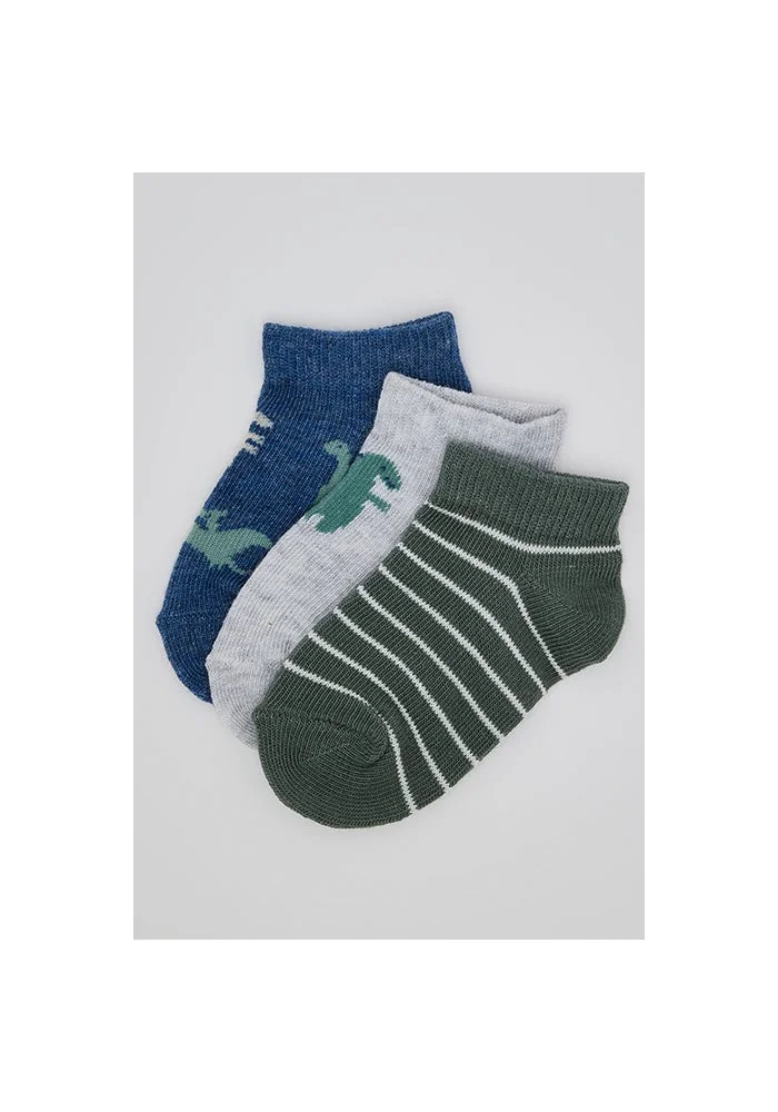 أر أند بي 3 Pack Printed Ankle Socks