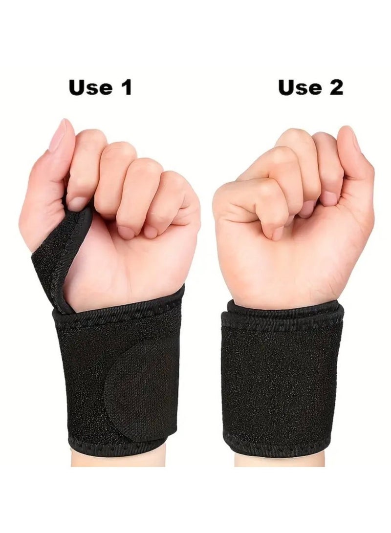 كلين ويف 2 مجموعة دعامات معصم قابلة للتعديل (قطعتان) – أربطة دعم مريحة وقابلة للتنفس للرياضة، رفع الأثقال والعمل اليومي - Image 4