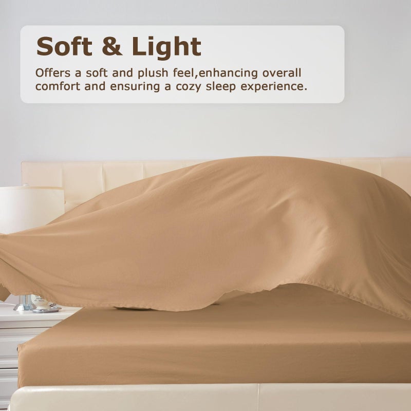 Homilay King Size Bed Sheet Set - 4 Piece Soft Microfiber Sheets with Deep Pockets  Cooling Technology  and Wrinkle-Free Pillowcase. Hotel-Quality  Durable Bedding  Brush - Image 2