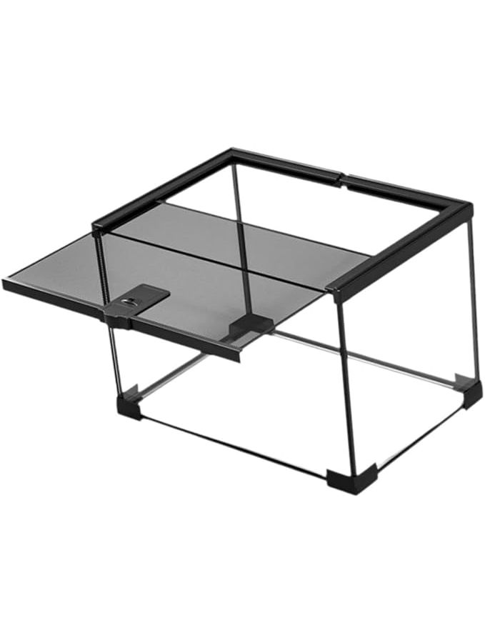 حوض الزواحف تيراريوم 30 سم × 20 سم × 20 سم باب منزلق مع تهوية قفص موطن شفاف صندوق تربية للضفدع ودودة القز والوزغ - Image 1
