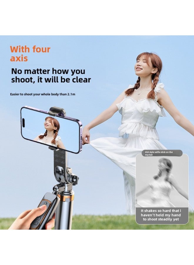 Anti-vibration Bluetooth Remote Control Handheld Tripod Stand Broadcast Bracket Photography Tool Motorcycle Electronics-Color:M28 Elegant White Bluetooth 1.6m + 10inch Fill Light + Bluetooth Charging Model  - Image 4