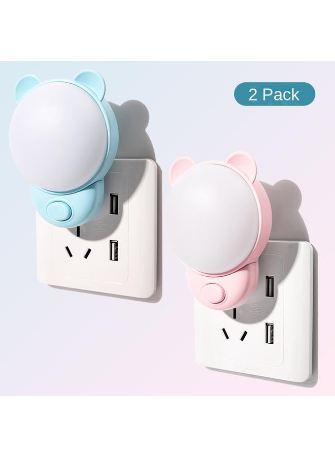 Bluejw Plug-in Led Night Light Bedroom Sleep Lamp Children Sleeping Lamp Baby Feeding Eye Lamp Bedside Lamp - Image 1