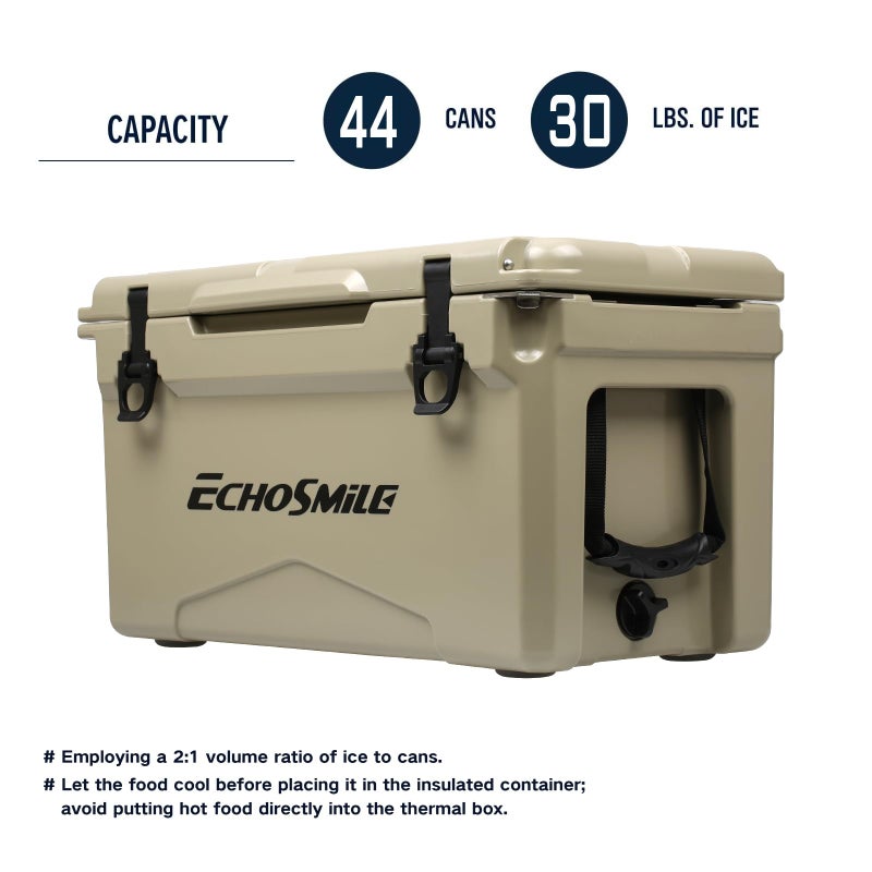 EchoSmile 25/30/35/40/60/75 Quart Rotomolded Cooler, Built to Stand up to The Rigors of The Journey - Image 5