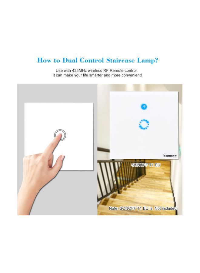 NIBEMINENT 3-Piece Wireless Wall Touch Panel Sticky Transmitter Modules White - Image 2