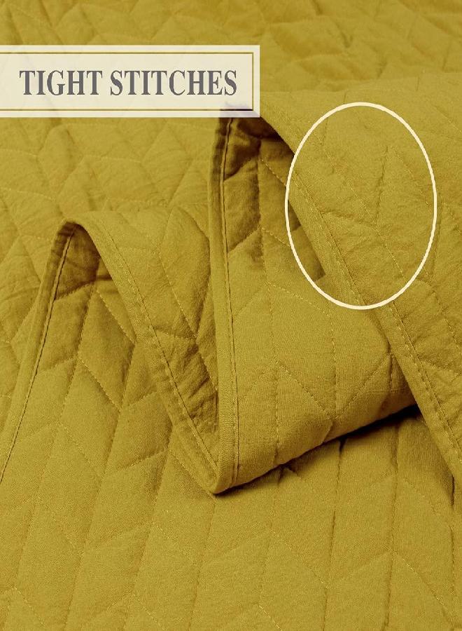 Smuge 3-Piece Moose Pine Tree Reversible Quilt Set, Checked Color Stripe Rustic Home Lodge The Wilds Quilted Bedspread Coverlet Bedding Set, Lightweight Breathable for All Season (Full/Queen, White Deer) - Image 5