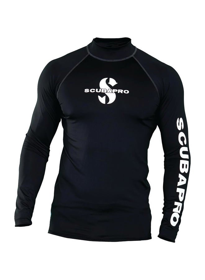 Scubapro Men's UPF 50 Long Sleeve Rash Guard Black - Image 1