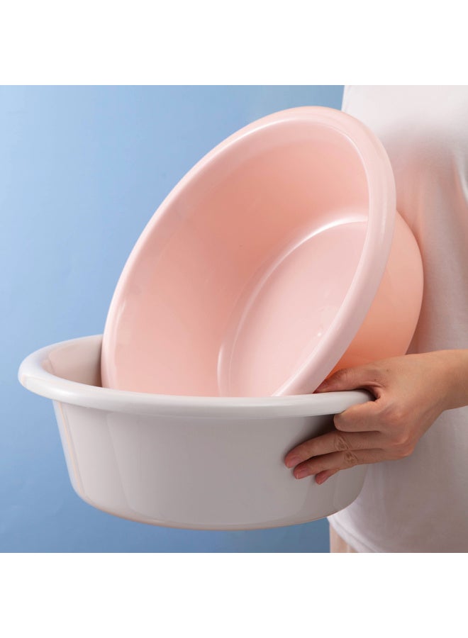 MR. Mr Face Basin, 34cm, Set Of 2, Thickened Washbasin, Baby Basin, Durable Household Foot Bath, Plastic Basin, Vegetable Washing Basin, Washbasi - Image 1