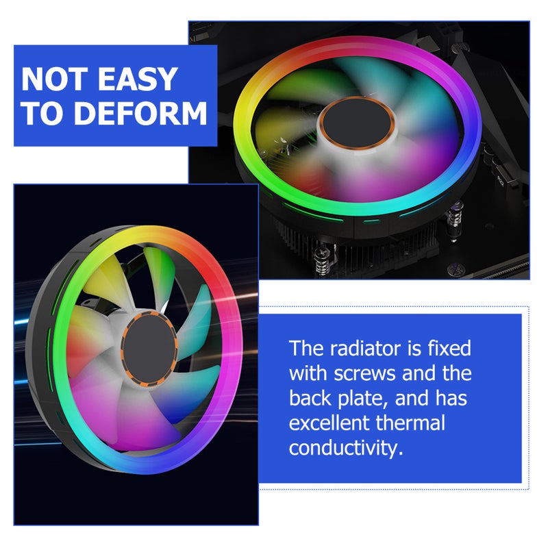 CPU Fan Low Profile CPU Cooler 5-color 12V Electric Cooling Fan Supply - Image 5