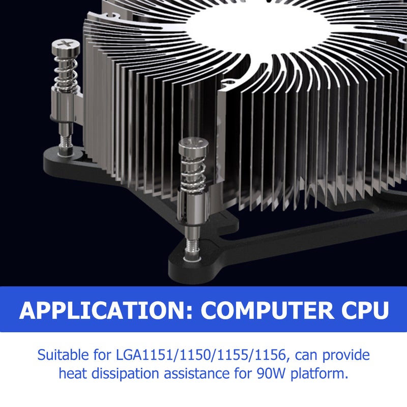 CPU Fan Low Profile CPU Cooler 5-color 12V Electric Cooling Fan Supply - Image 4