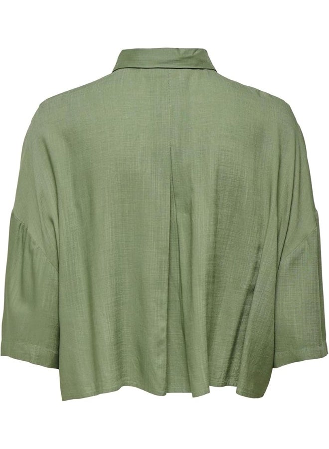 ONLY ONLASTRID LIFE 2/4 CROP SHIRT WVN NOOS - Image 2