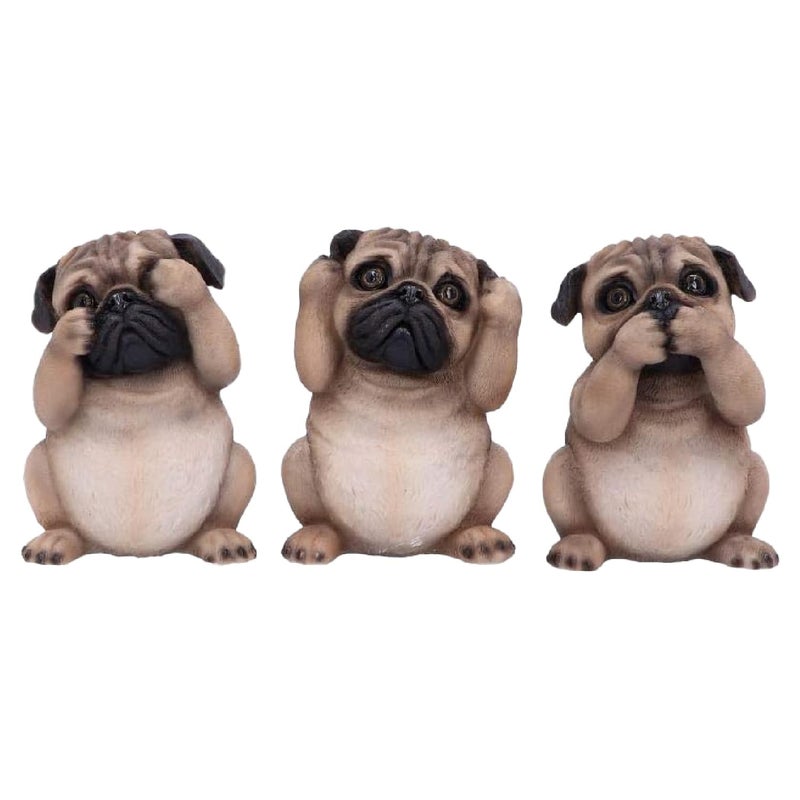 Nemesis Now Three Wise Pugs 85cm Resin Fawn