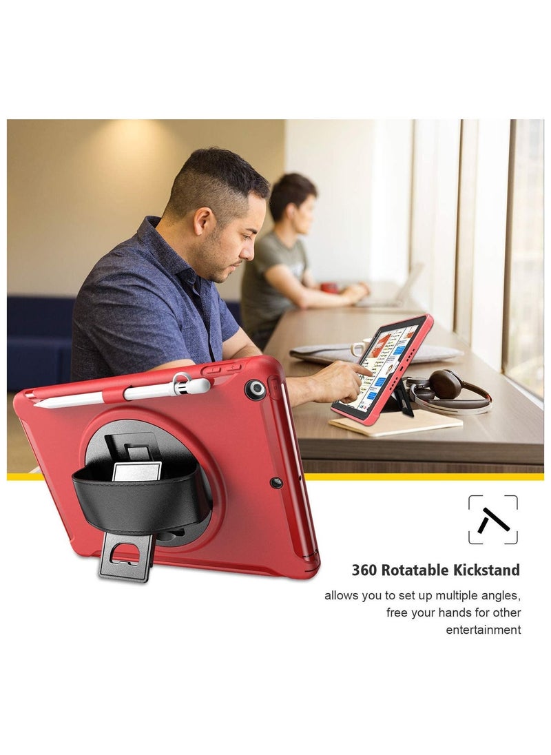 ProCase iPad 10.2 Case 2021 2020 2019 (9th/8th/7th Gen), Rugged Heavy Duty Shockproof Cover Case with Handle and Rotating Kickstand for 10.2 iPad 9/8/7 -Red - pzsku/ZC30E57F08EA99E2C75A9Z/45/_/1655203949/4916387c-82d8-43a7-acda-b3bda02d8f22