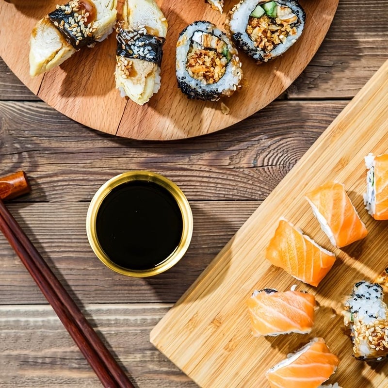 2 Pcs 3.23 Inch Gold Stainless Steel Sauce Dish Mini Round Seasoning Bowl Sushi Dipping Bowl Appetizer Cream Dish Fruit Dish Kitchen Restaurant Utensil Dishwasher Safe - Image 5