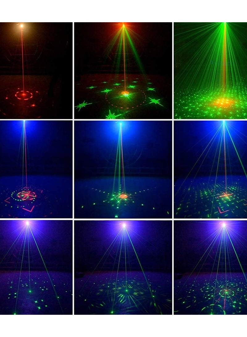 General Stage Projector Effect Light with UV Black Light+120 RG Laser Pattern Rotating, USB Powered Mini Light with RGB Background Light and Remote Control for Birthday Party  - Image 3