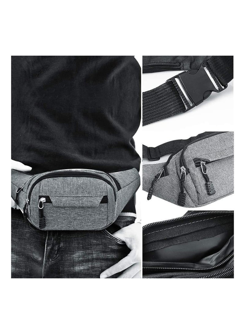 Zikra Waterproof Bumbag Waist Pack with 4 Zip Pockets, Adjustable Belt for Men and Women, Ideal for Running, Hiking, Travel, and Outdoor Sports. - Image 4