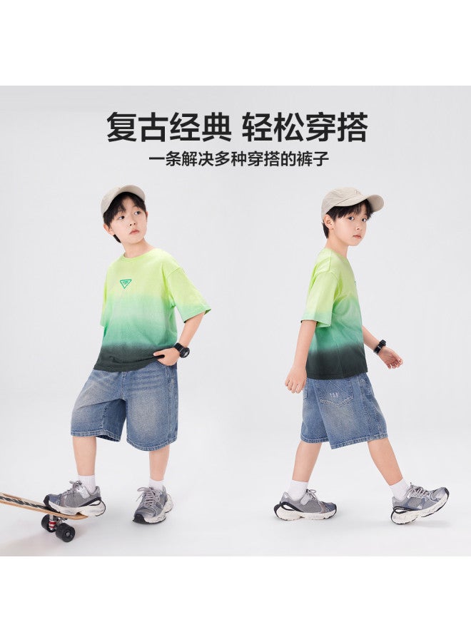 Zuoxi Boys' Denim Shorts Summer Thin Kids' Cargo Pants 2025 New Breathable Mid-large Boys' Pants Children's Clothing - Image 5