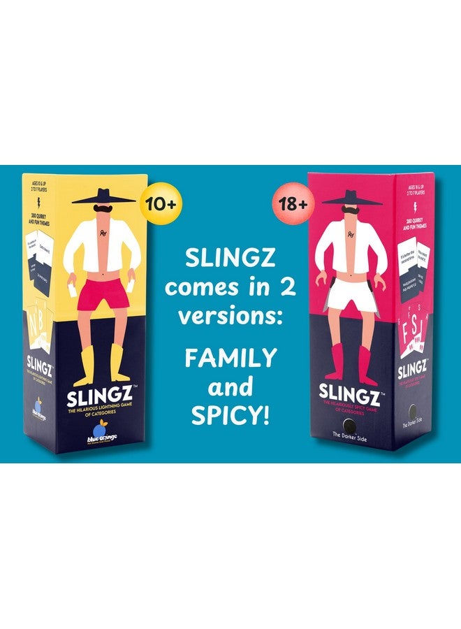 Blue Orange - Slingz - Fast-Paced Family Card Game for Kids, Teens, Adults, and College Students | Fun Categories Party Game for Gam Nights, Holidays, and Travel | 2-7 Players - Image 5