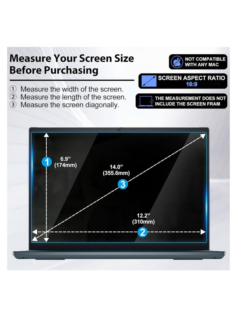 Anti Blue Light Screen Protector 14 Inch, Removable Blue Light Blocking & Anti Glare Screen for Generic 14" with 16:9 Aspect Ratio Laptop HP/Dell/Asus/Acer/Sony/Samsung/Lenovo  - Image 3